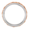 14K White & Rose Gold 8mm Hand Woven Band Size 11