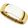 10k Yellow Gold 6mm Light Comfort Fit Band, Size 13