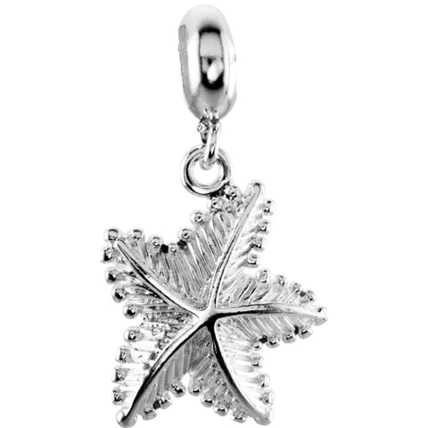 Sterling Silver 25x14.5mm Kera Starfish Charm