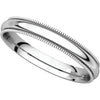 Continuum Sterling Silver 3mm Milgrain Comfort Fit Band, Size 8.5