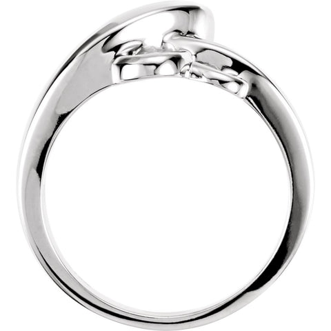 14k White Gold Freeform Ring, Size 6