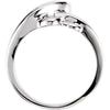 14k White Gold Freeform Ring, Size 6