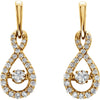 14k Yellow Gold 3/8 CTW Diamond Infinity-Inspired Earrings