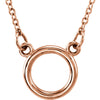 Circle 18-Inch Necklace in 14K Rose Gold