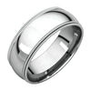 Sterling Silver 7mm Double Milgrain Comfort-Fit Band, Size 7