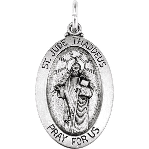 14k Yellow Gold 18.75x13.5mm Oval St. Jude Thaddeus Medal