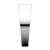 14k White Gold 6mm Flat Tapered Band, Size 11