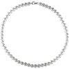Sterling Silver 8mm Hollow Bead 16" Chain