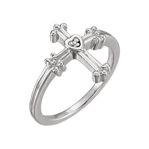 Sterling Silver Cross Ring, Size 7