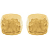 14k Yellow Gold Hammered Square Earrings