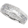 14k White Gold 1 CTW Diamond Anniversary Band, Size 6