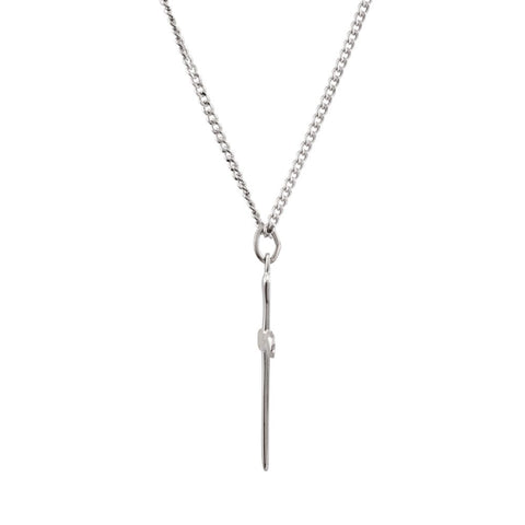 14K Yellow Gold-Plated Sterling Silver Nail Cross 24" Necklace