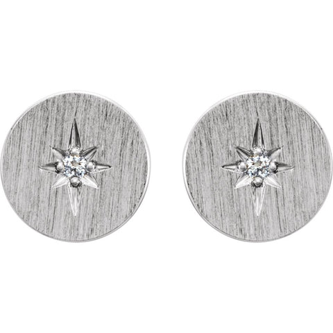 Sterling Silver .02 CTW Diamond Earrings