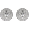 14k White Gold .02 CTW Diamond Earrings