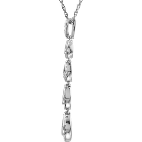 Sterling Silver Cubic Zirconia 18" Necklace