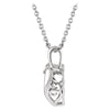 Sterling Silver 1/10 CTW Diamond Heart 18" Mystara® Necklace