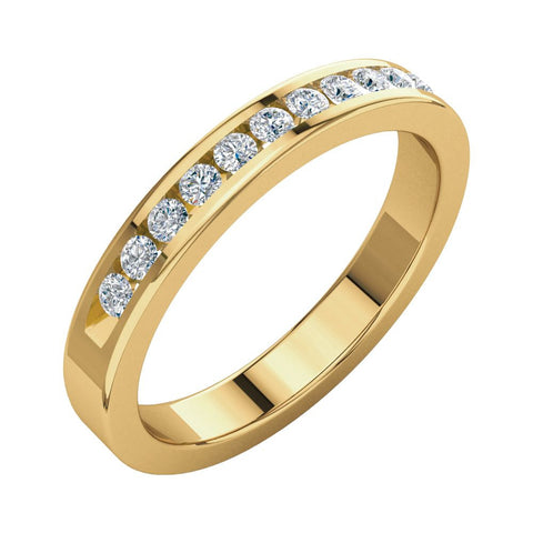 1/4 CTTW Round Diamond Anniversary Band in 14k Yellow Gold (Size 6 )