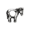 Sterling Silver 13.5x11mm Horse Slider Bead