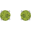 14k Yellow Gold 5mm Round Peridot Earrings