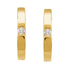 14k Yellow Gold .07 CTW Diamond Hoop Earrings