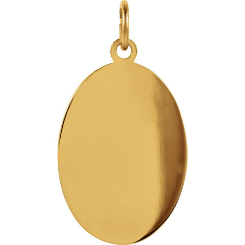 14k Yellow Gold 19x14mm Oval St. Christopher Medal