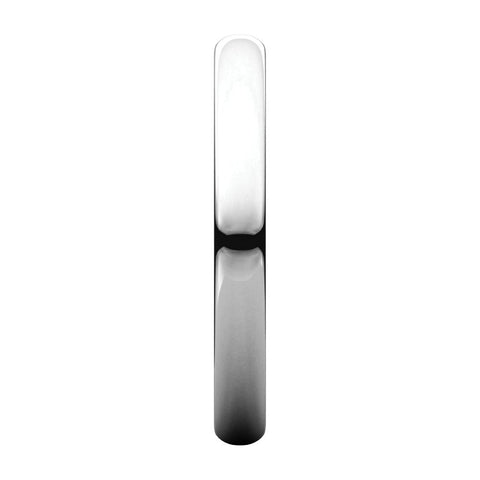 14k White Gold 2.5mm Half Round Light Band, Size 6.5