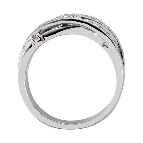 Sterling Silver Criss Cross Ring, Size 7