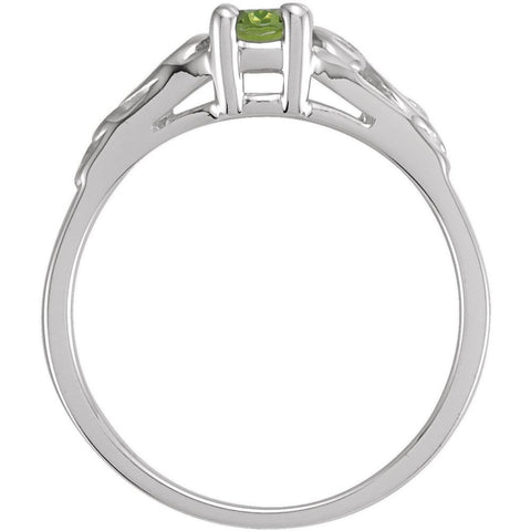 Sterling Silver August Imitation Birthstone Ring , Size 5
