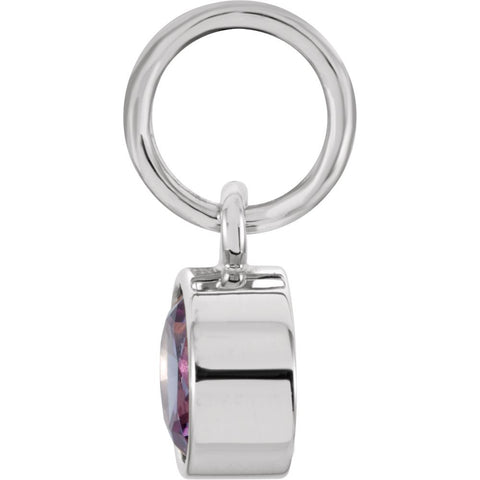 Sterling Silver Imitation Alexandrite Birthstone Charm