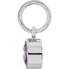 Sterling Silver Imitation Alexandrite Birthstone Charm