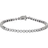14k White Gold 2 ctw. Diamond Line 7.25-inch Bracelet
