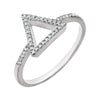 14k White Gold 1/10 ctw. Diamond Geometric Ring, Size 7