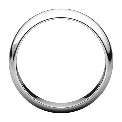 Continuum Sterling Silver 6mm Half Round Band, Size 8.5
