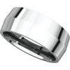 14k White Gold 8mm Knife Edge Comfort Fit Band, Size 12