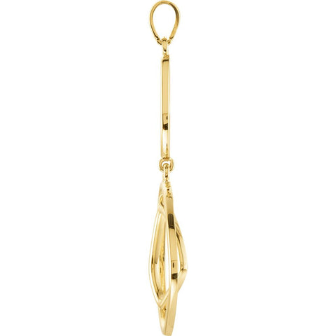 14k Yellow Gold Open Silhouette Pendant