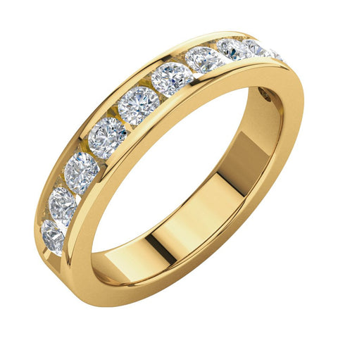 3/4 CTTW Diamond Anniversary Band in 14k Yellow Gold (Size 5 )