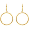 Circle Shaped Earrings in 14K Yellow Gold