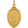 14k Yellow Gold 20x13mm Badge-Shaped Miraculous Medal