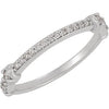 Wedding Band For Matching Engagement Ring in 14K White Gold (Size 6)