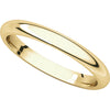 14k Yellow Gold 2.5mm Comfort Fit Band, Size 7
