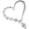1 CTTW Journey Diamond Heart Pendant in 14k White Gold