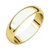 05.00 mm Half Round Band in 14K Yellow Gold ( Size 4 )