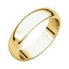 05.00 mm Half Round Band in 18K Yellow Gold ( Size 8.5 )