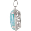 Sterling Silver Larimar Pendant