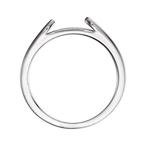 14k White Gold Band, Size 6