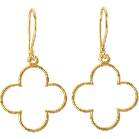 14k Yellow Gold Decorative Earrings