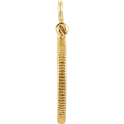 14k Yellow Gold Coin Edge Screw-Top Coin Frame Mounting
