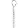 14k White Gold Beaded Heart Pendant