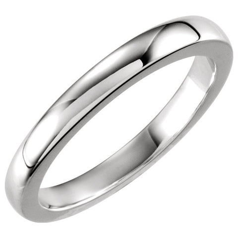 14k White Gold Solstice Solitaire® Tapered Bombé Band, Size 6