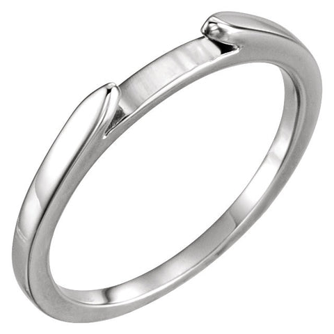 14k White Gold Band, Size 6
